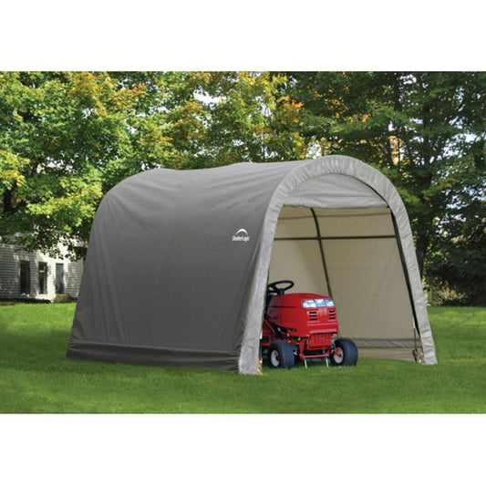 Roundtop 10' x 10' x 8' Shed-in-a-Box - Gray
