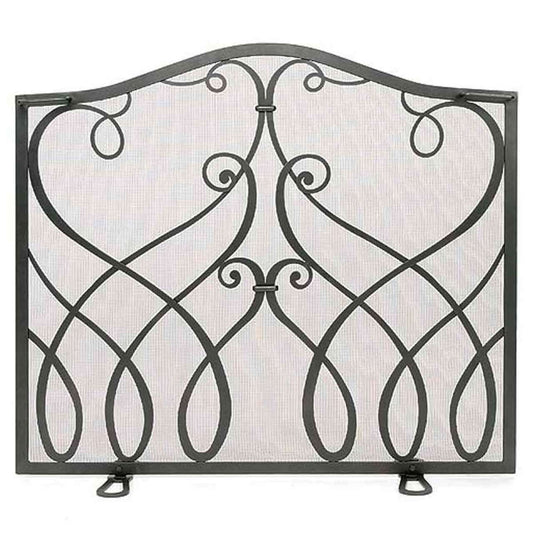 Cypher Collection Small Flat Fireplace Screen-Graphite