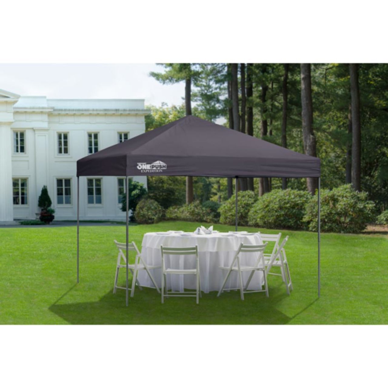 Expedition EX100 One Push 10' x 10' Straight Leg Canopy - Charcoal