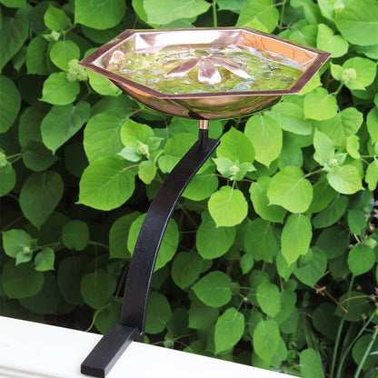 11.5" Copper Bee Fountain & Birdbath with Rail Mount Bracket