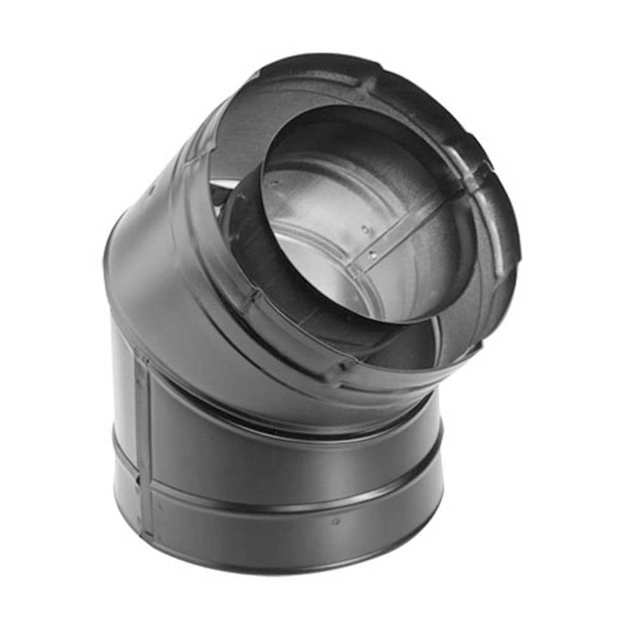 5" x 8" DirectVent Pro 45 Degree Black Elbow - 58DVA-E45B