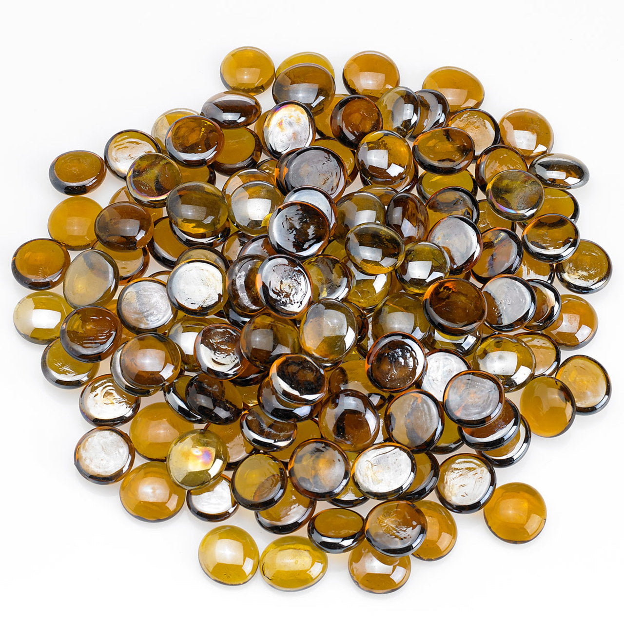 Caramel Luster Firebeads Fire Pit Glass - Medium 3/4" - 1 1/2"-10