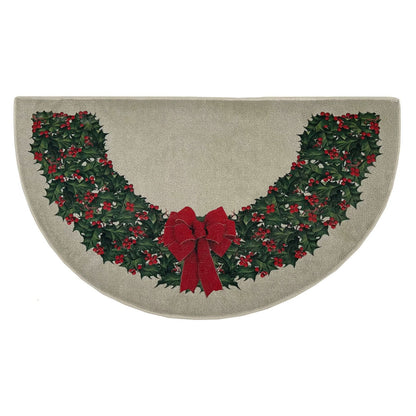 Goods of the Woods 4' Half Round Rugs, Winter 48x27