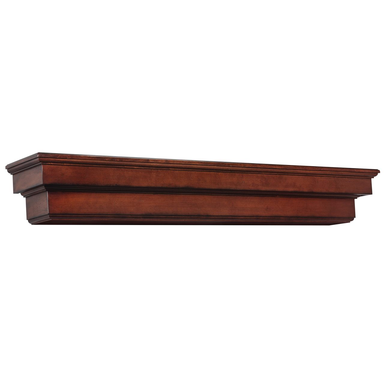 72" Auburn Distressed Cherry Finished Fireplace Shelf by Pearl Mantels