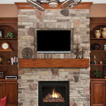 72" Lexington Fireplace Shelf by Pearl Mantels - Rustic Distressed, Unfinished