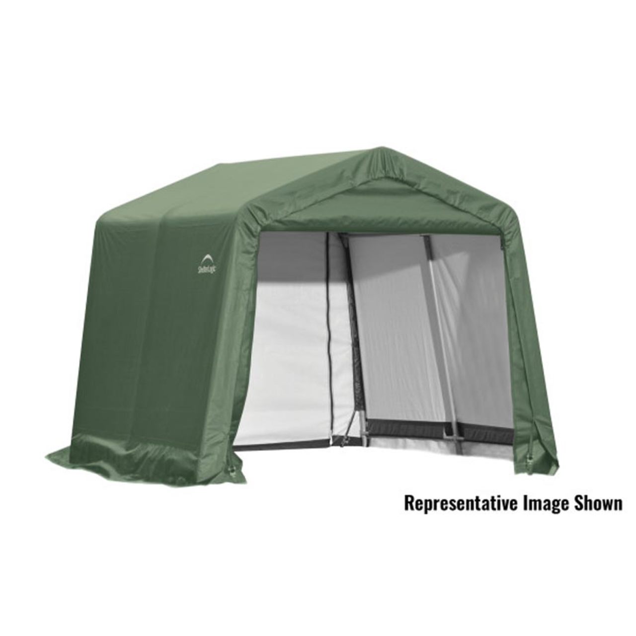 ShelterCoat 10' x  12' Garage With Peak Roof - Green