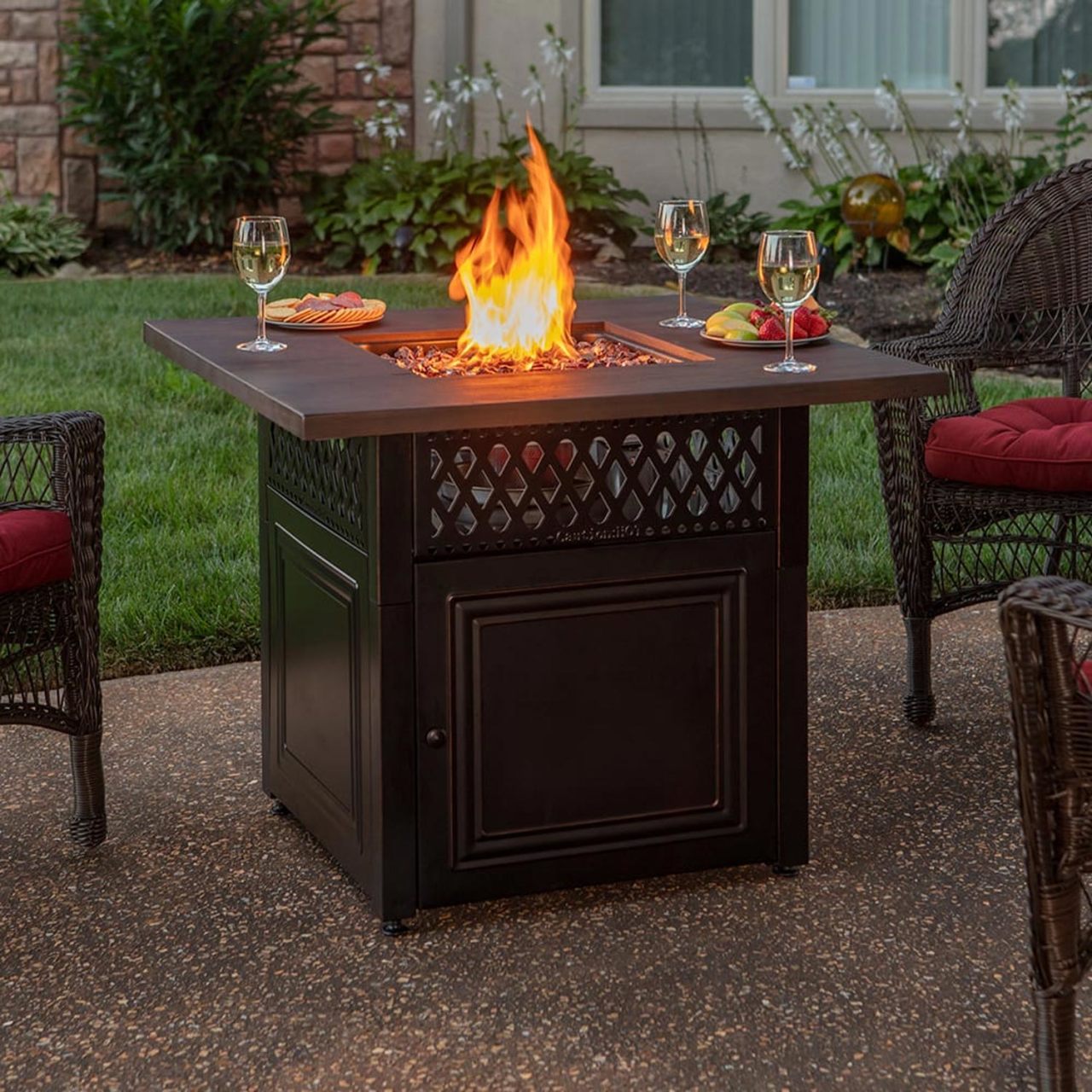 The Donovan Dual-Heat LP Gas Outdoor Firepit