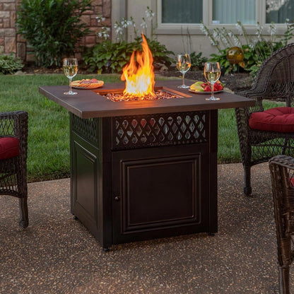 The Donovan Dual-Heat LP Gas Outdoor Firepit