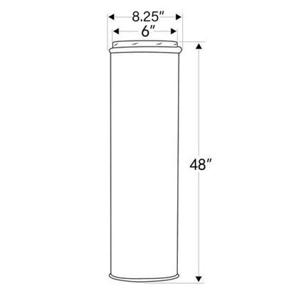 Shasta Vent 6 Inch x 48 Inch Chimney Pipe