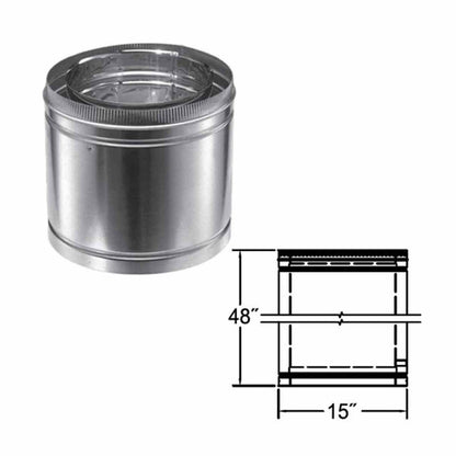 12" x 48" DuraChimney II Chimney Pipe - 12DCA-48