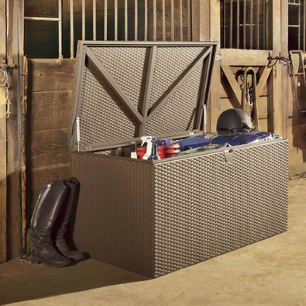Espresso Patio Storage Box