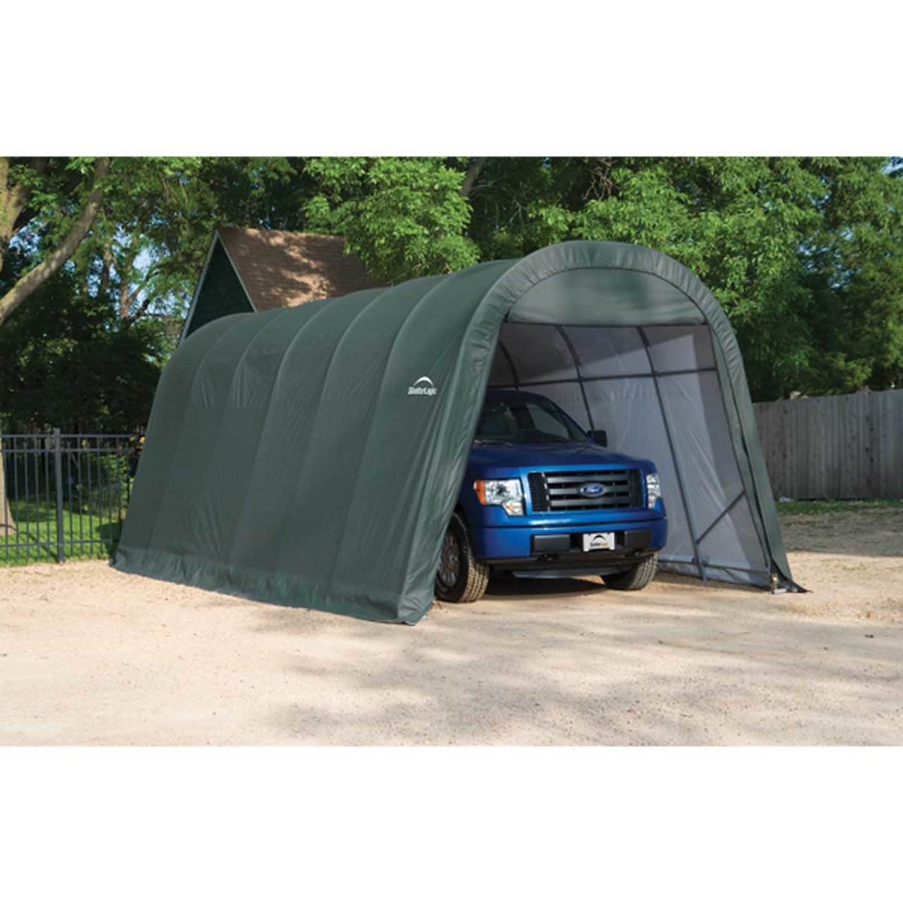 ShelterLogic 13' x 24' x 10' RoundTop Hunter Green Garage - 74342