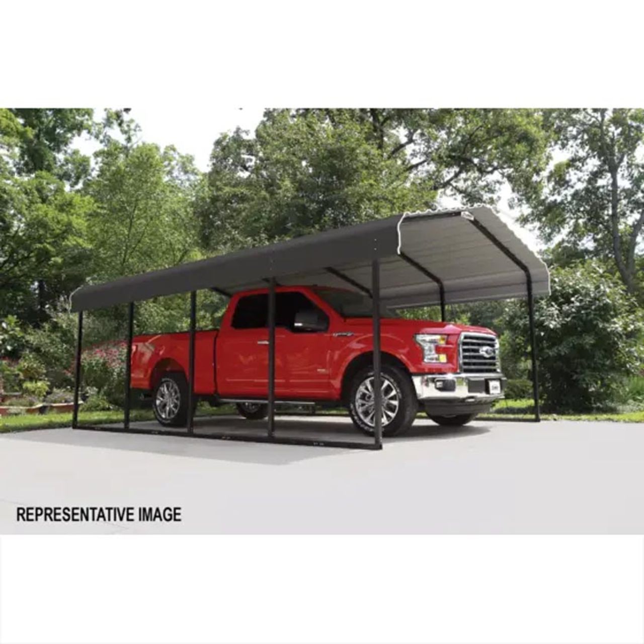 Arrow Carport 10 x 24 x 7 Ft. - Charcoal