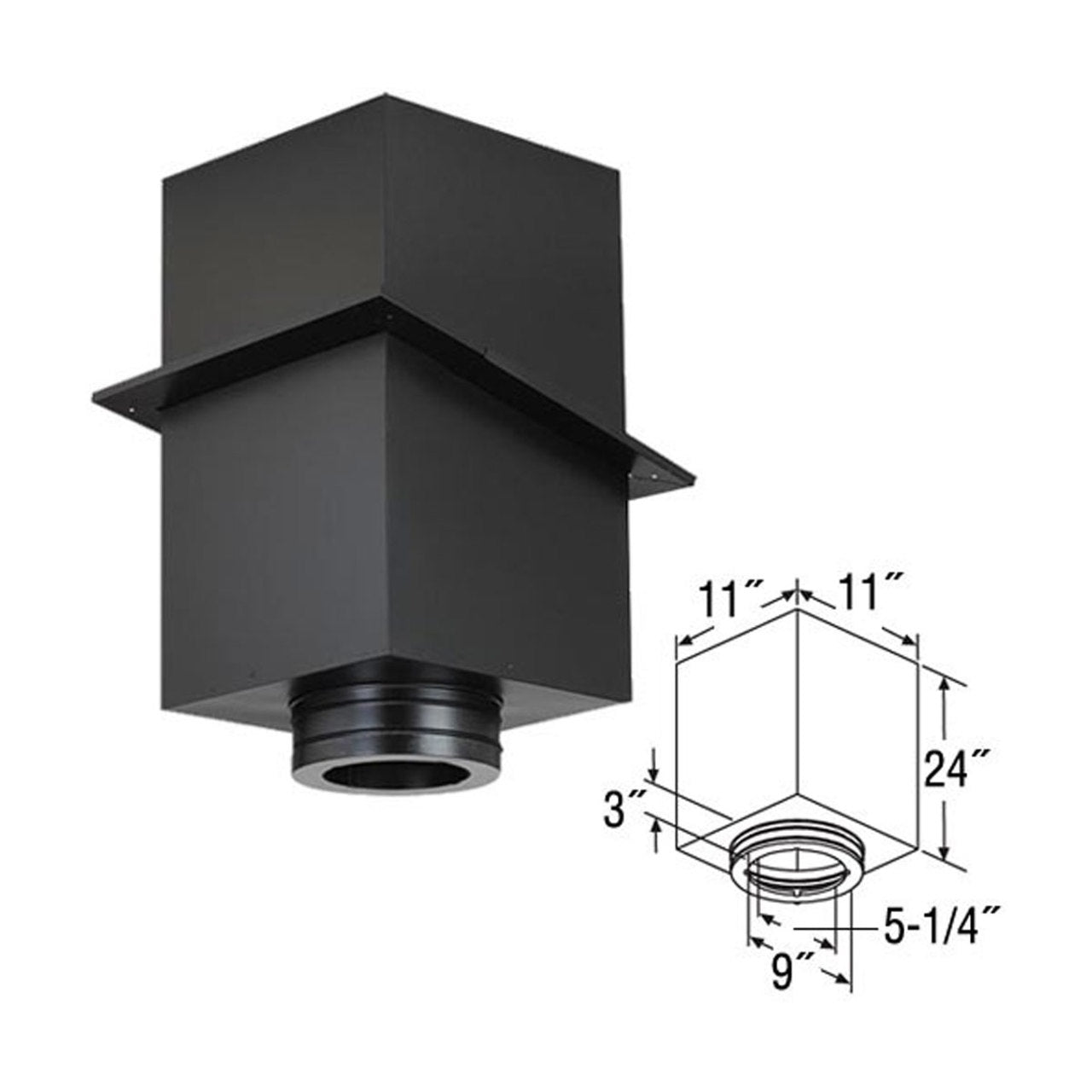 5" DuraTech 24" Square Ceiling Support Box - 5DT-CS24