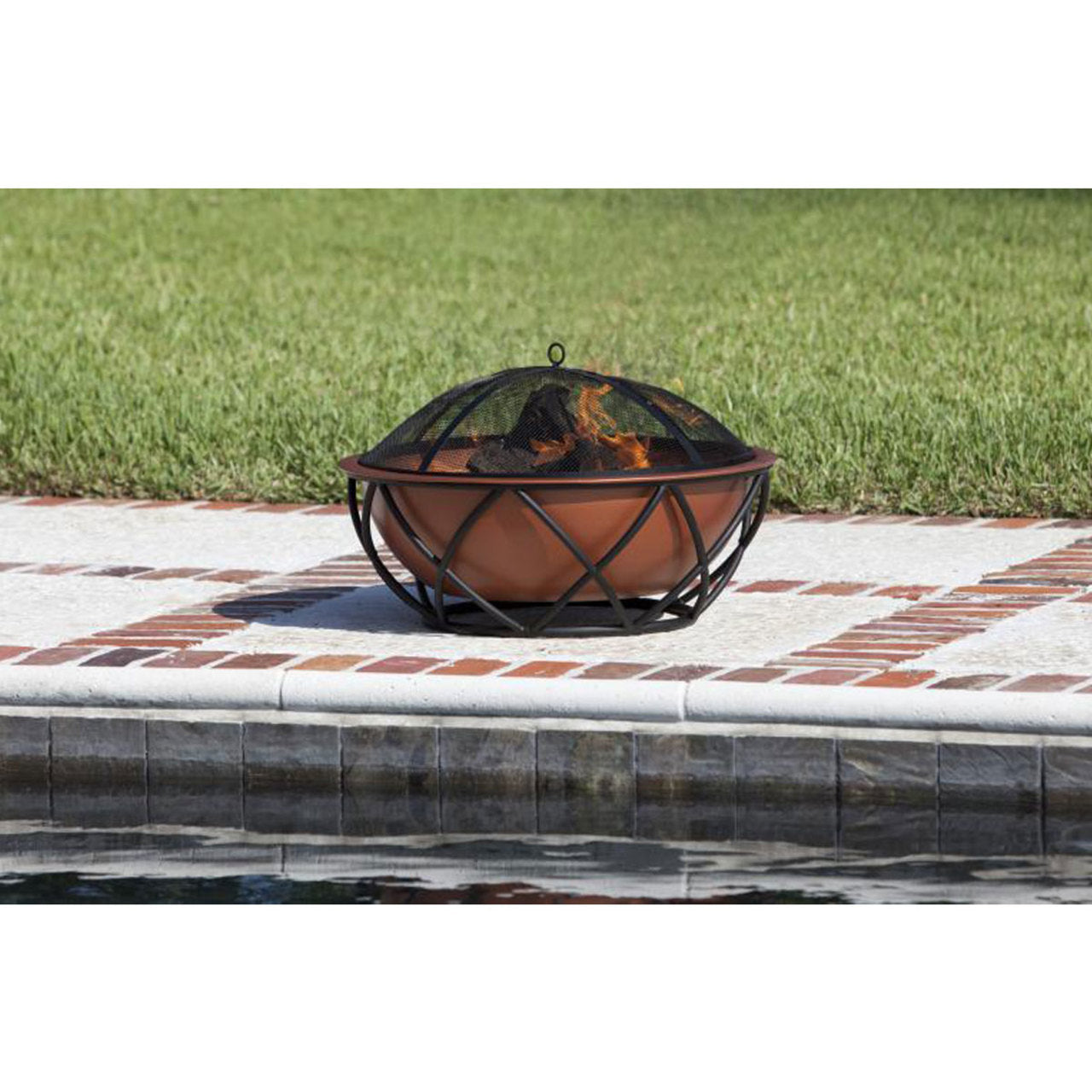 Barzelonia Round Copper Look Fire Pit