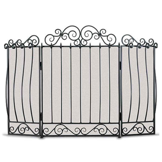Pilgrim Villa Three Panel Fireplace Screen - Black