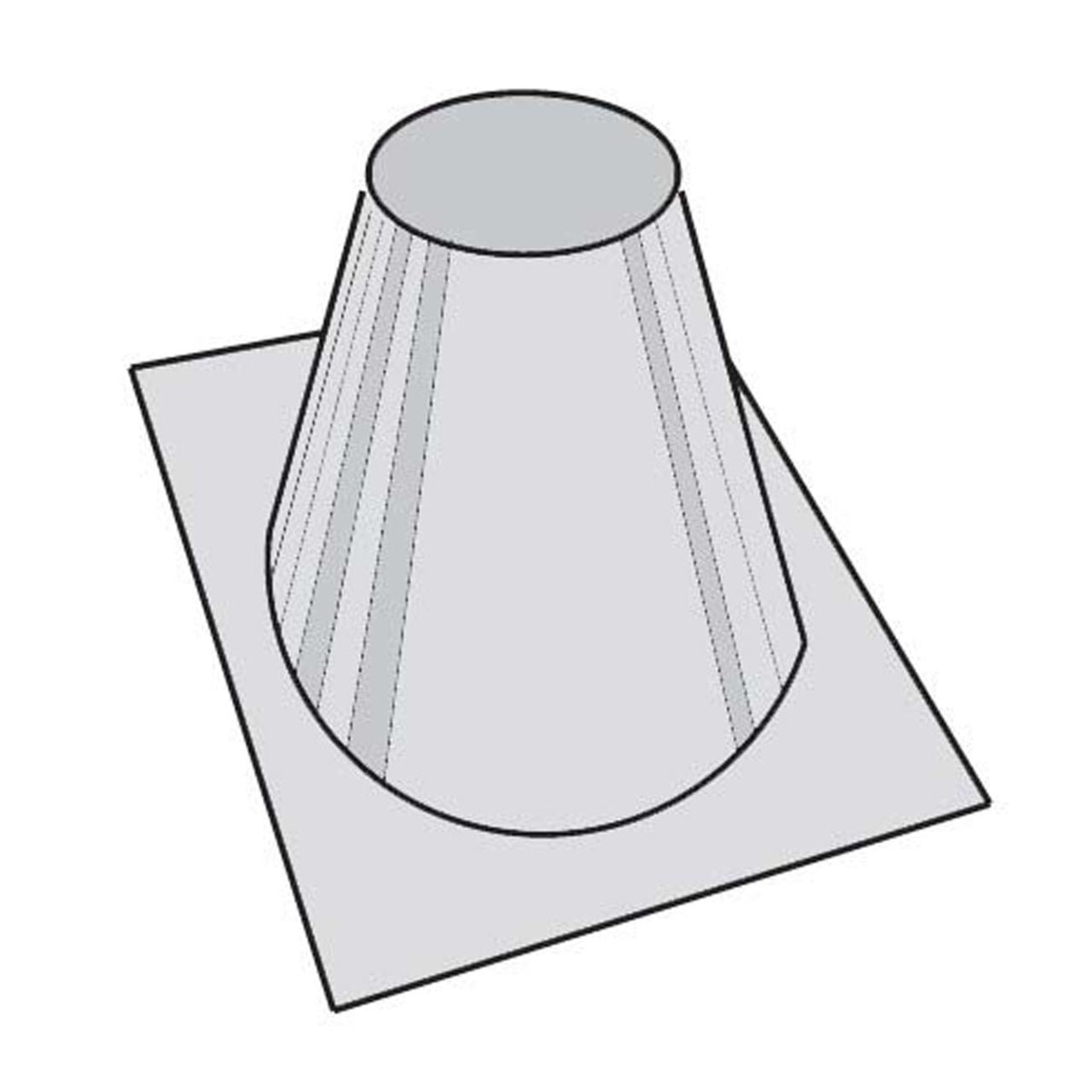 8" Superior 0 - 6/12 Roof Flashing - 24" Base
