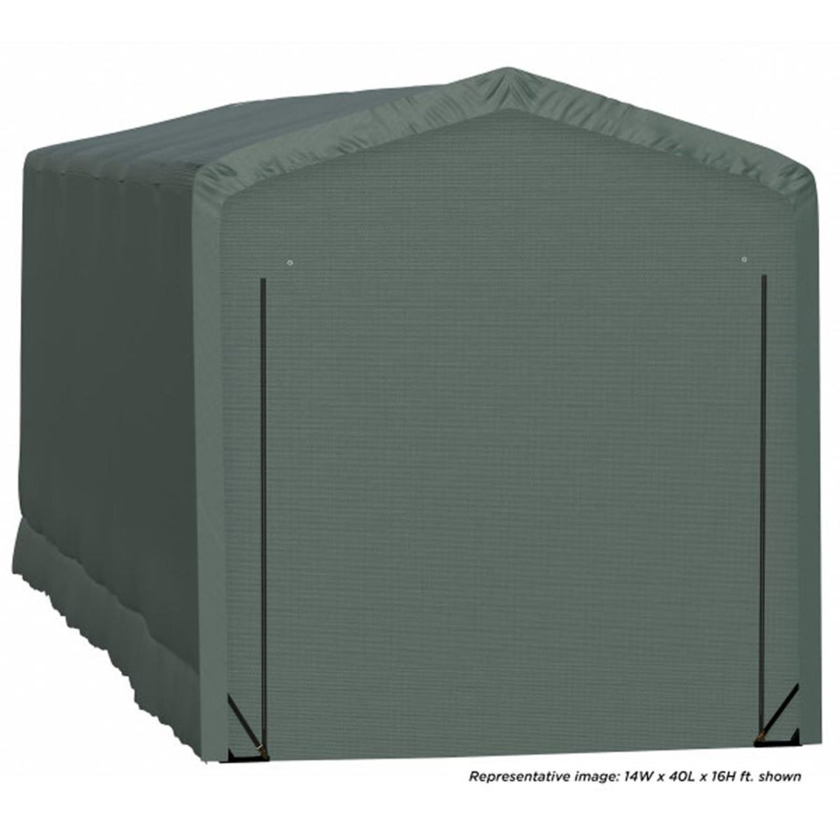 ShelterTube 14' x 23' x 16' Wind & Snow-Load Rated Garage - Green