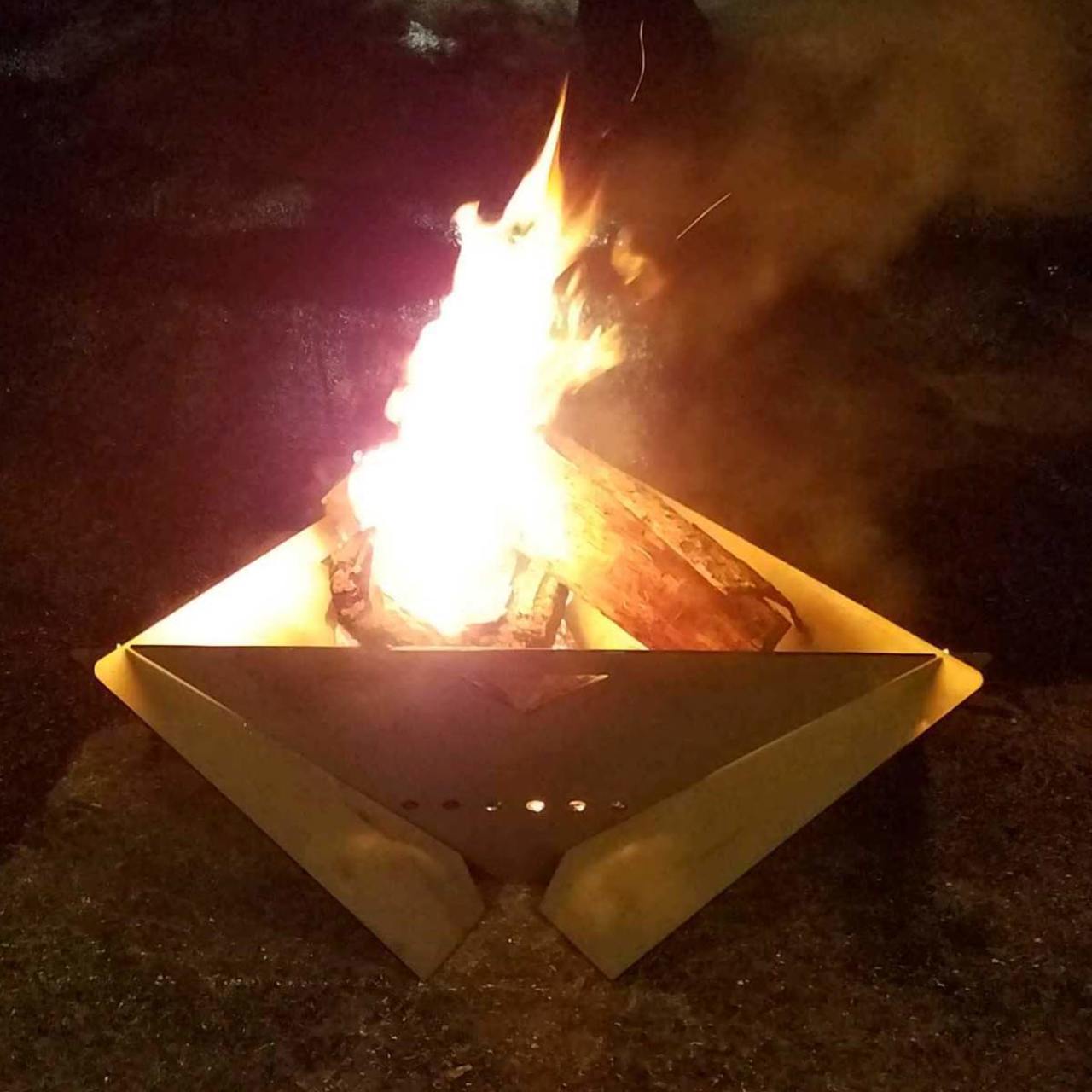 Delta Wood Burning Outdoor Firepit in Black