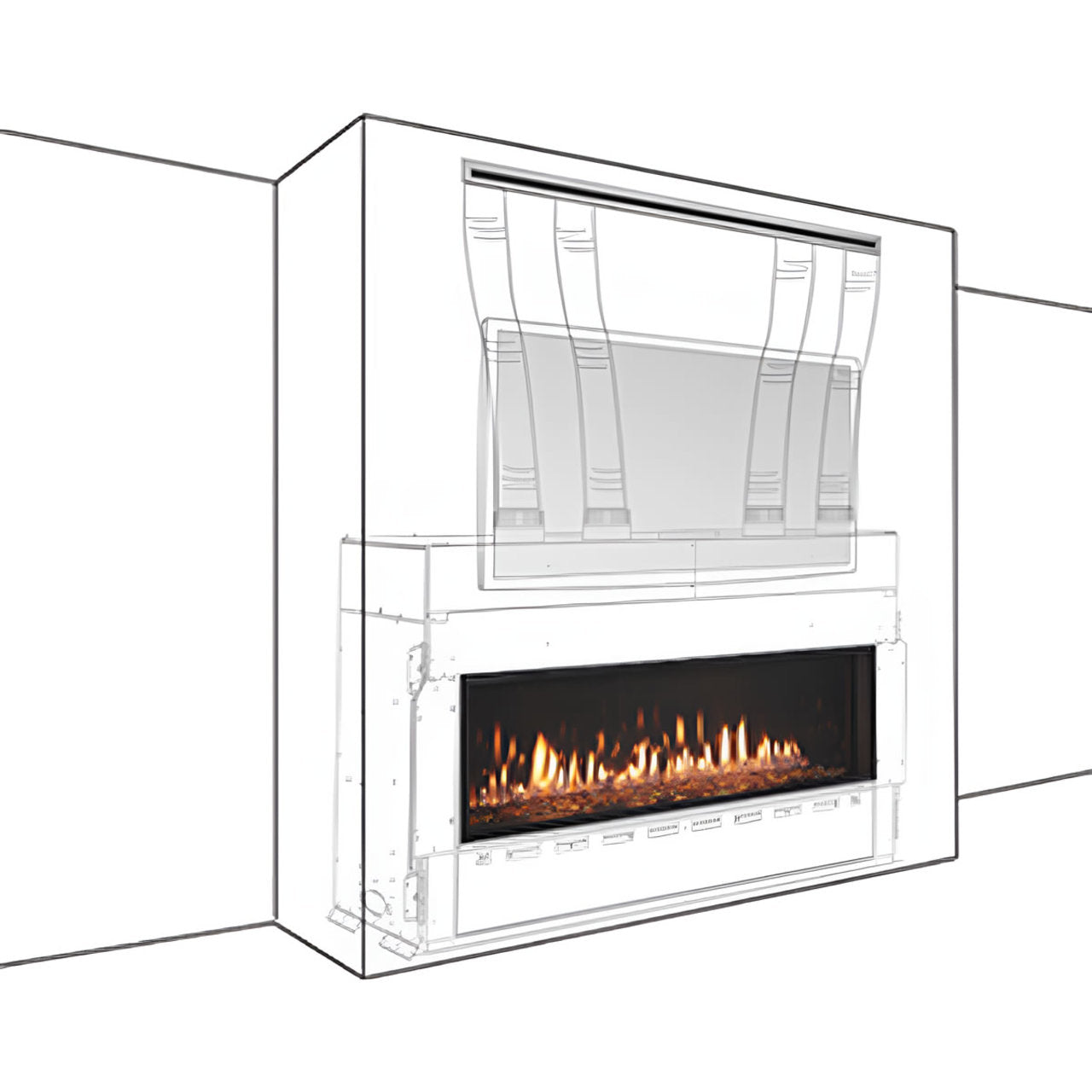 Majestic Ducted Passive Heat Kit for Front Discharge 48" - PHFR-MCE-48
