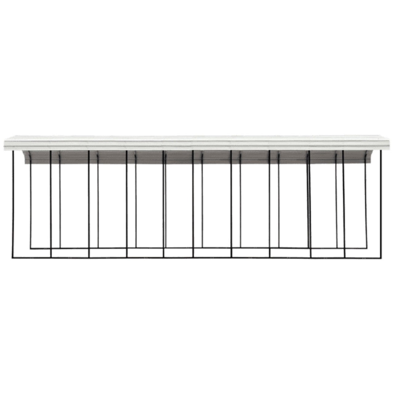 Arrow RV Carport 14 x 47 x 14 Ft. - Eggshell