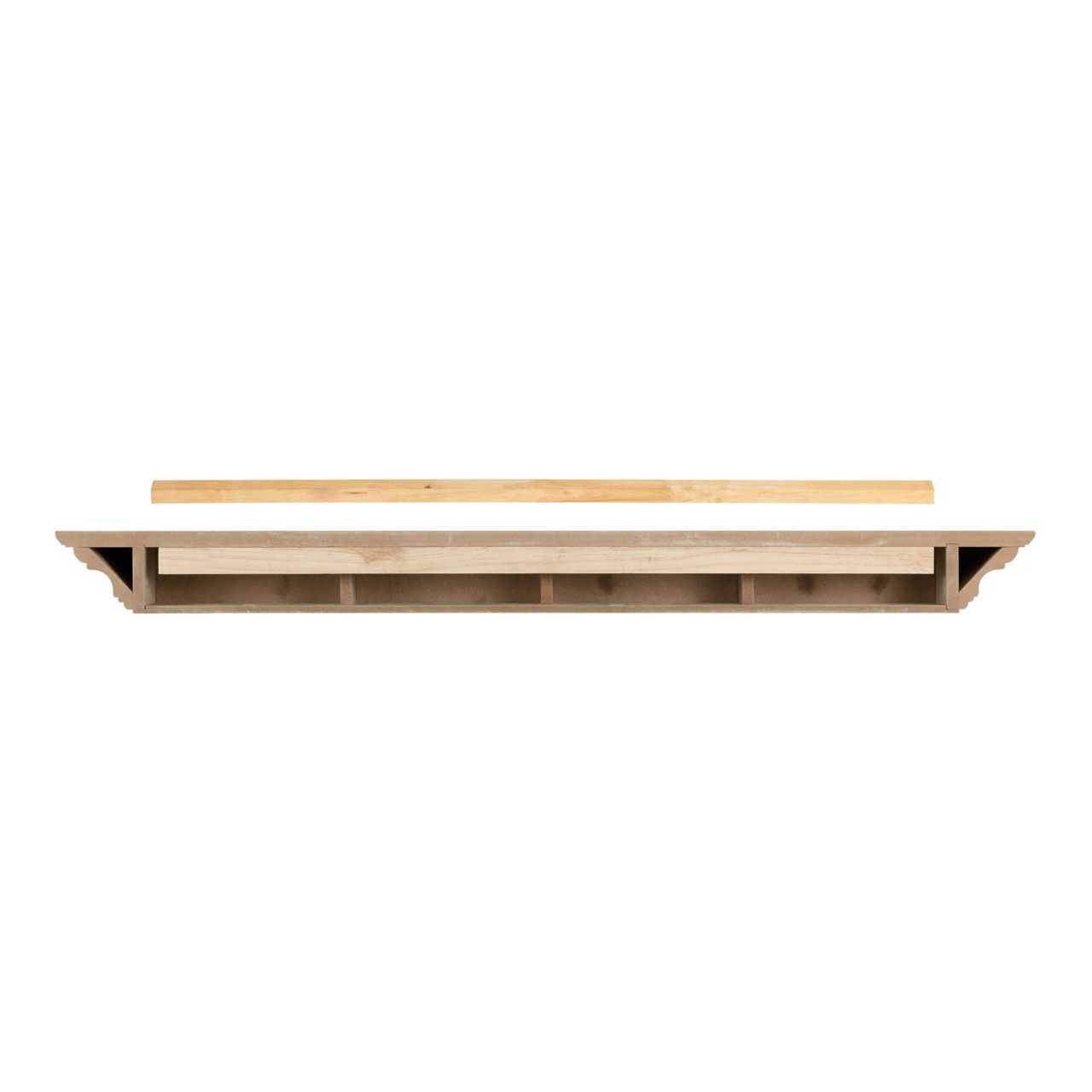 60" Crestwood MDF Fireplace Shelf by Pearl Mantels - Black Paint Finish