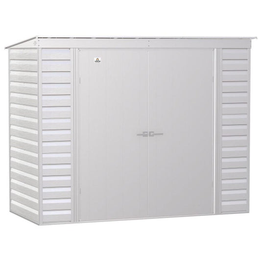 Arrow Select 8' x 4' Steel Storage Shed -  Flute Gray