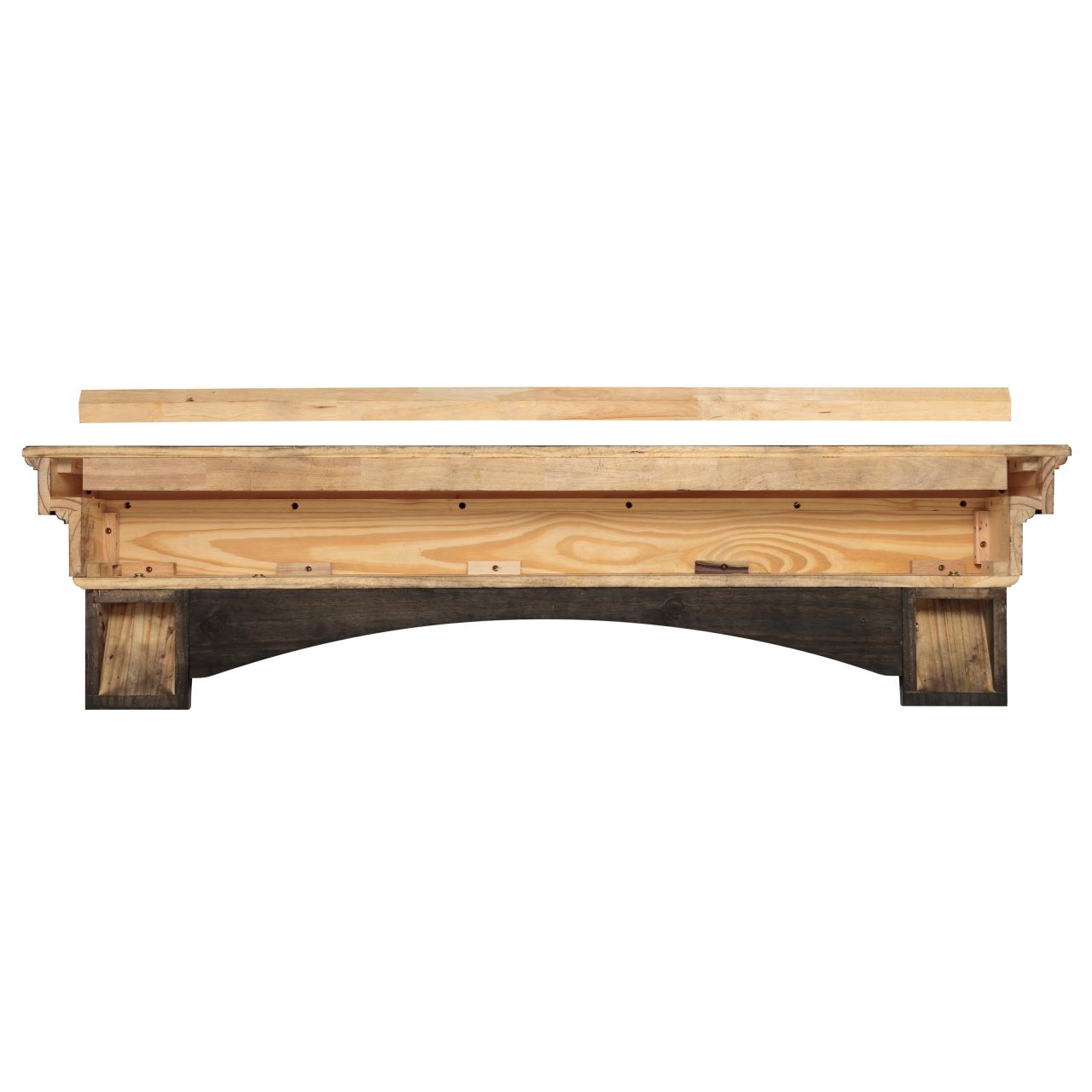 48" Celeste Fireplace Shelf by Pearl Mantels - Espresso Distressed Finish