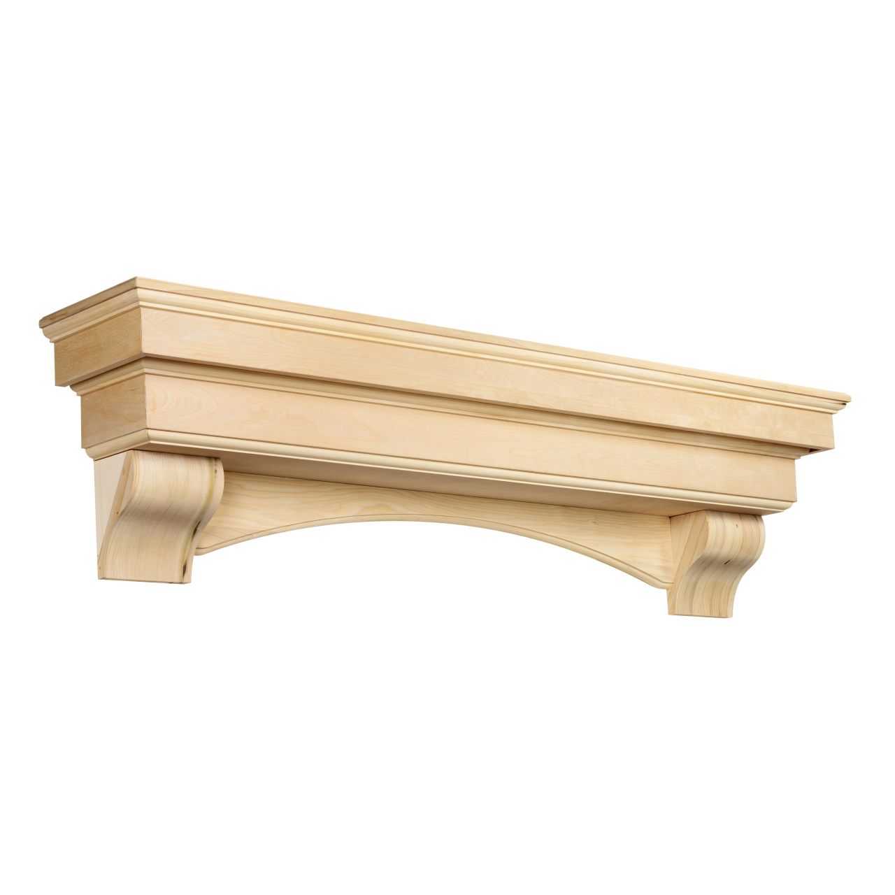 60" Auburn Unfinished Fireplace Shelf by Pearl Mantels