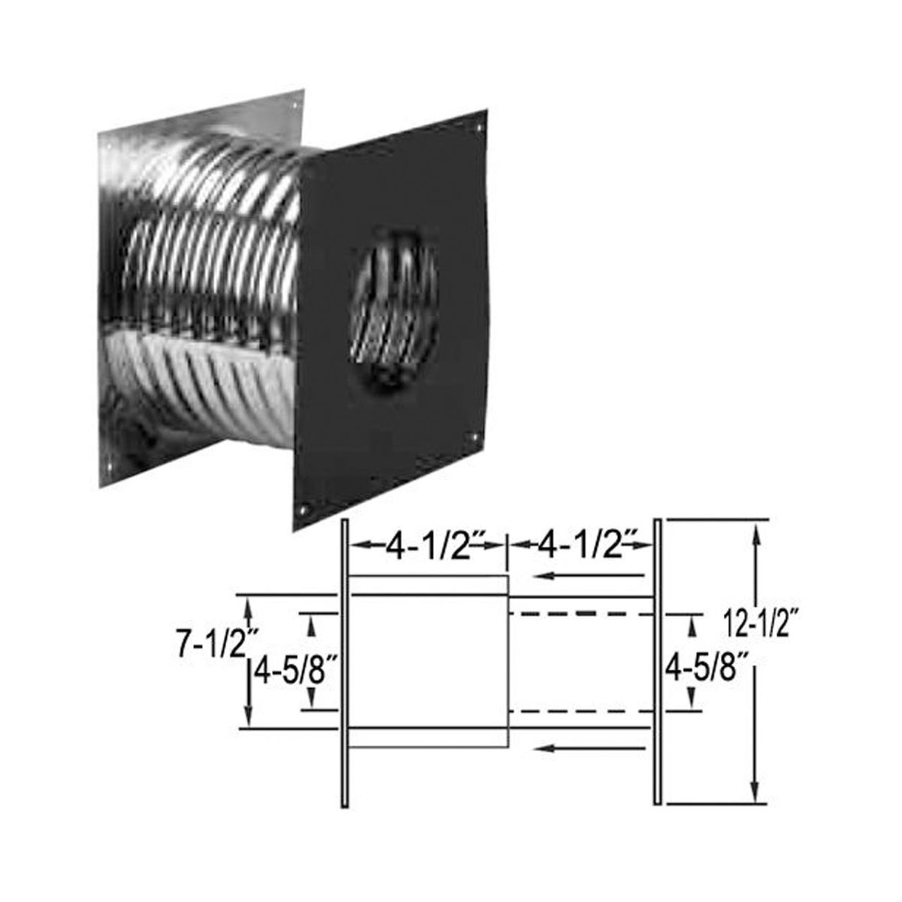 4" Selkirk VP Pellet Vent Pipe Wall Thi