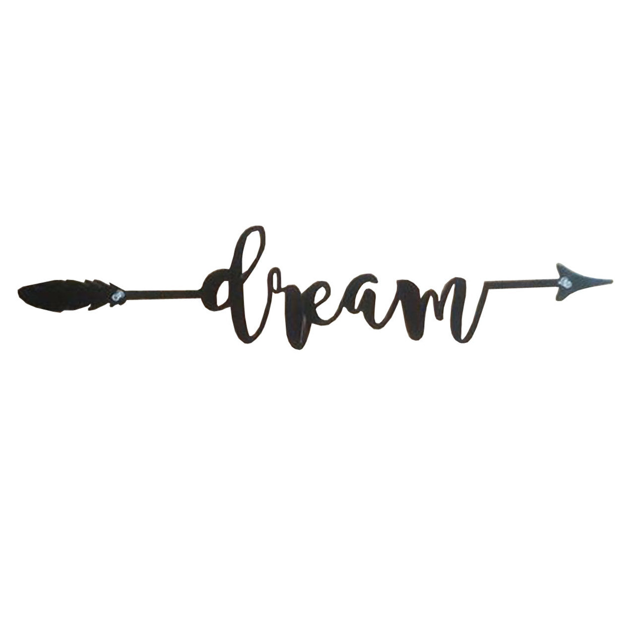 22" Decorative Metal Art - Dream Arrow in Black or White