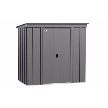 Arrow Classic Steel Storage Shed 6' x 4' -  Charcoal