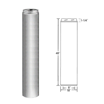 8" x 48" Galva Temp Length - 208148G