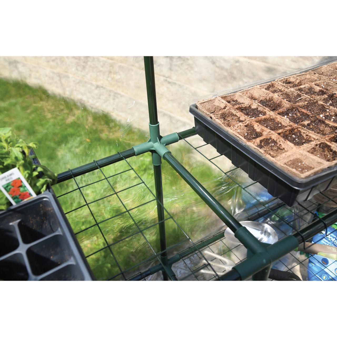 Grow IT 4' 8" x 4' 8" x 6' 5" Small Greenhouse - Clear Cover
