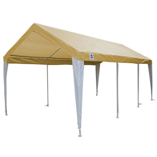 King Canopy  10' x 20' Tan and White Universal 8-Leg Canopy - C81020PCTW