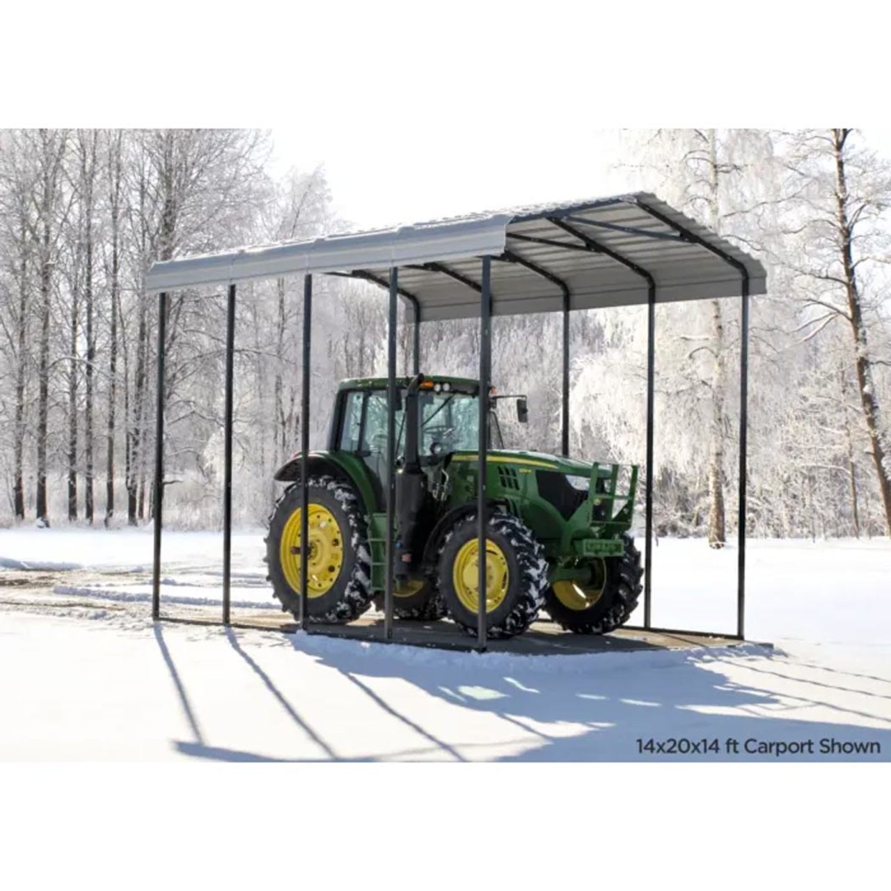 Arrow Carport 14 x 20 x 14 Ft. - Charcoal
