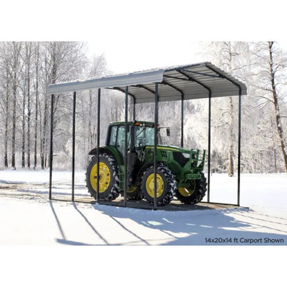 Arrow Carport 14 x 20 x 14 Ft. - Charcoal