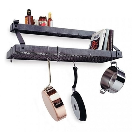 Deep Bookshelf Rack with Shelf