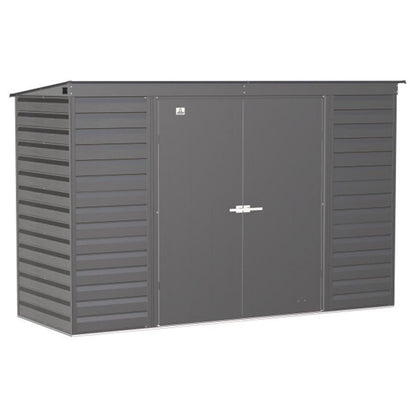 Arrow Select 10 x 4 Steel Storage Shed -  Charcoal