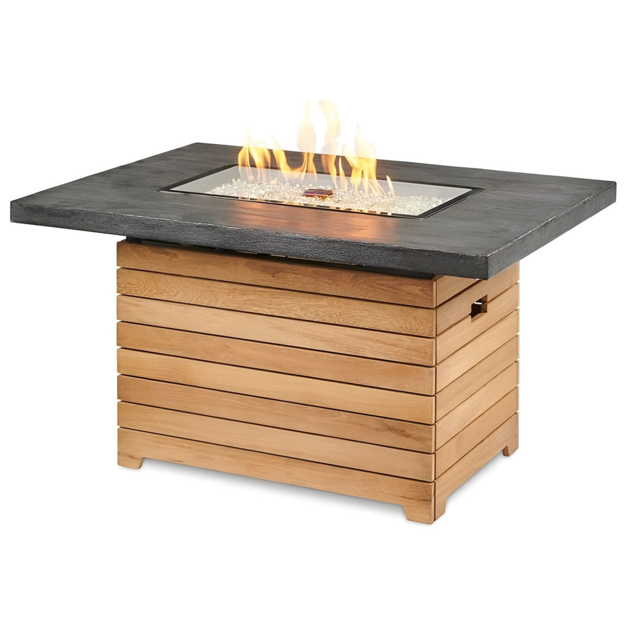 Outdoor Greatroom Darien Rectangular Gas Fire Pit Table 42" - DAR-1224-EBG-K/DAR-1224-K