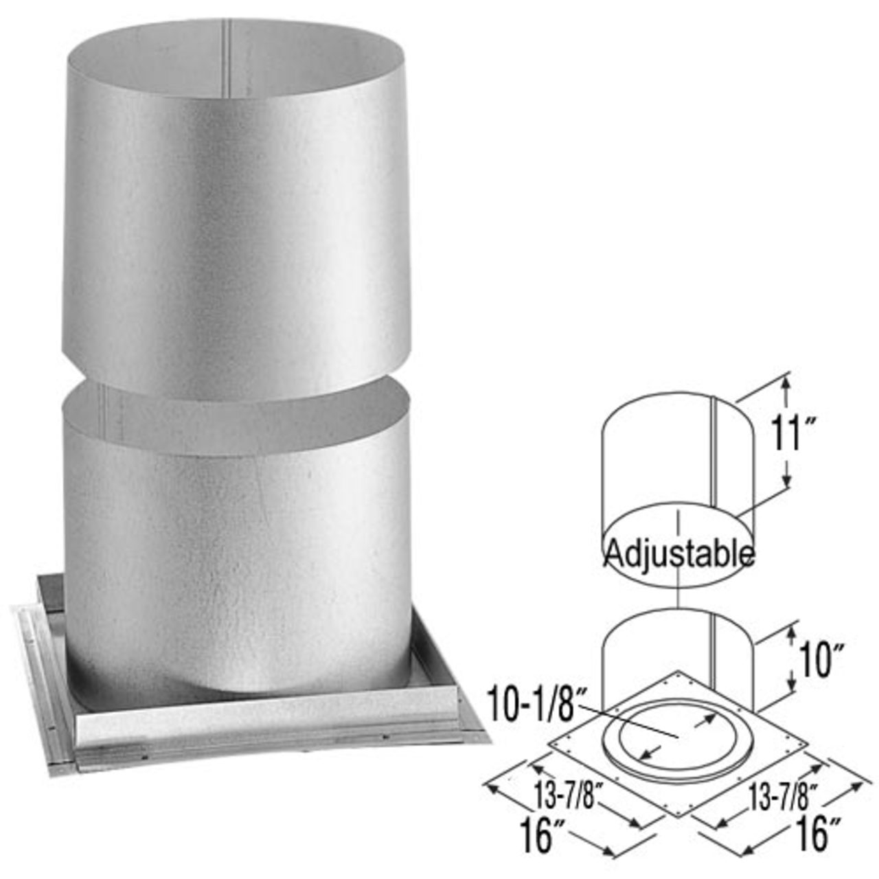 8" DuraTech Firestop Radiation Shield - 8DT-FRS