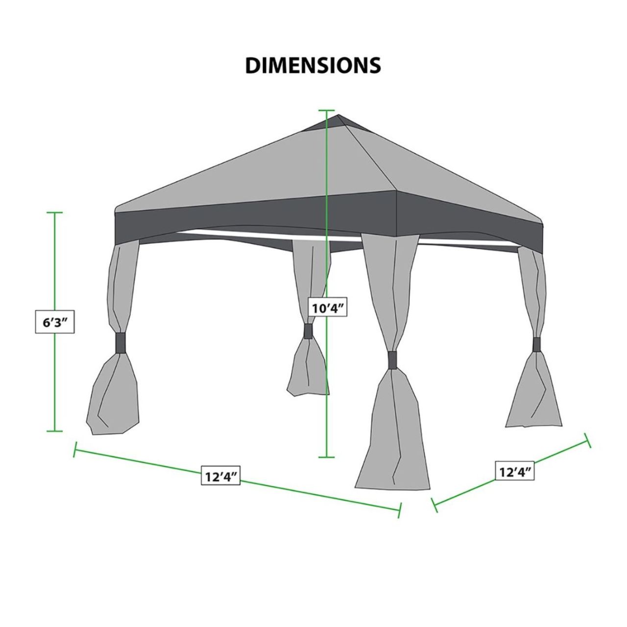 King Canopy  13' x 13' Stone Garden Canopy