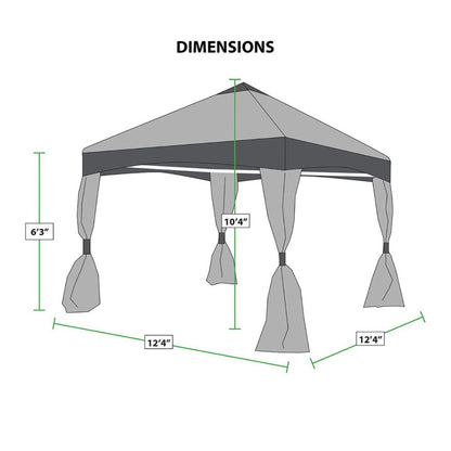 King Canopy  13' x 13' Stone Garden Canopy