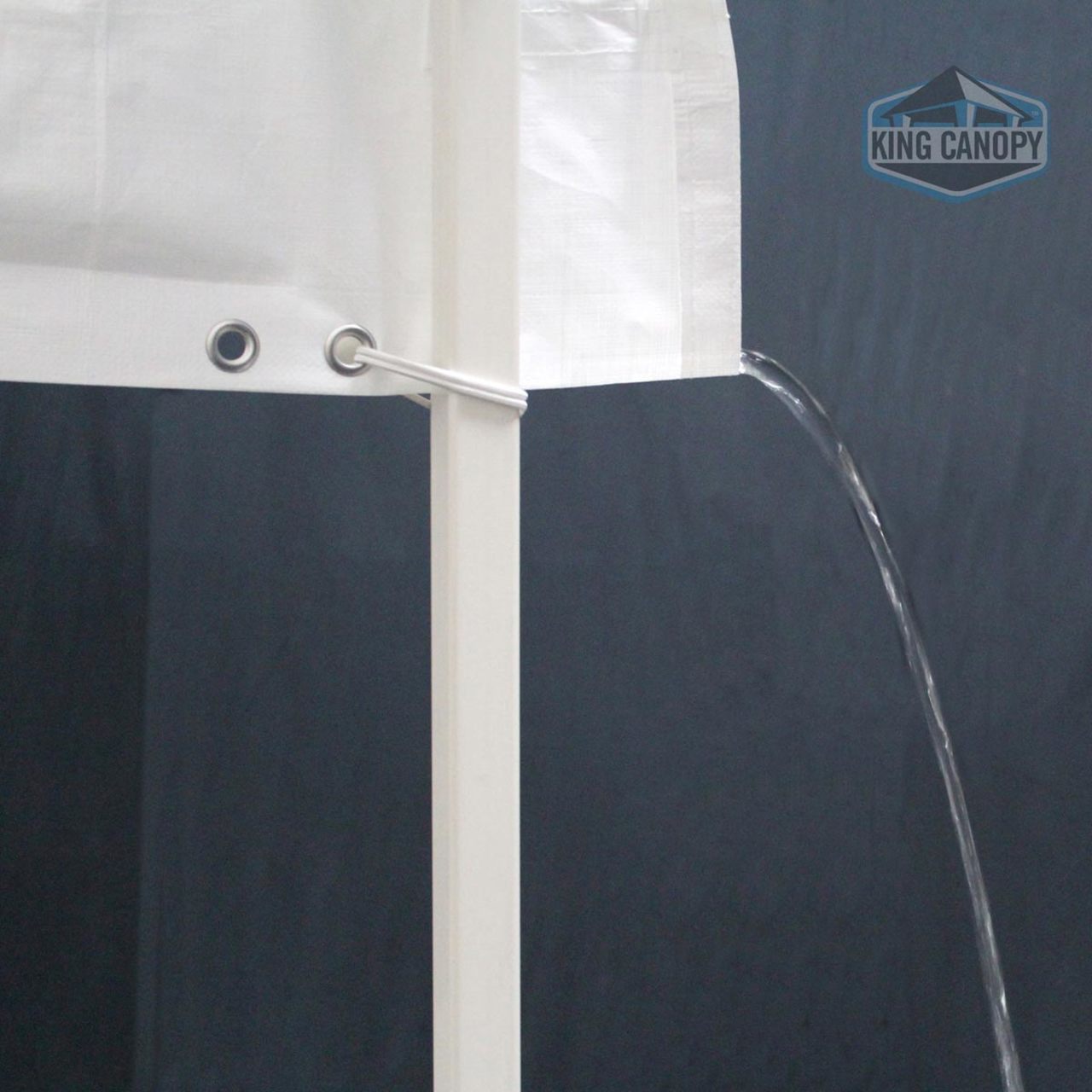 King Canopy  10' Rain Gutter with 10 White Ball Bungees