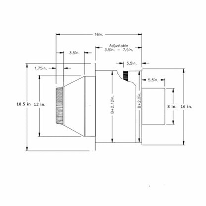 8" DSP Insulated Wall Thimble - DSP-8-IWT