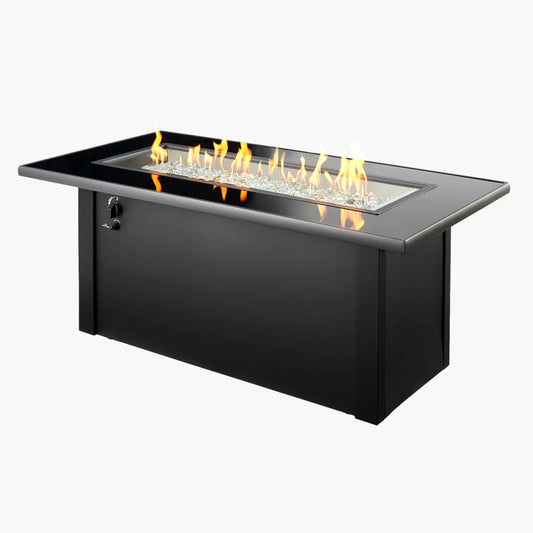 Outdoor Greatroom 59" Monte Carlo Linear Fire Pit Table - MCR-1242-BLK-K