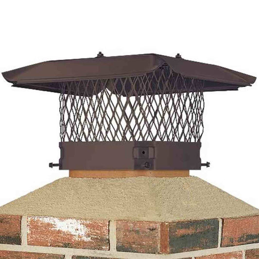 15" x 15" Black Stainless Steel Single Flue Chimney Cap