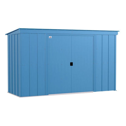 Arrow Classic Steel Storage Shed  10' x 4' , Blue Gray