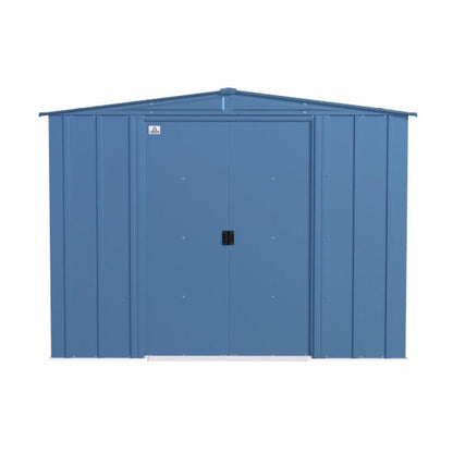 Arrow Classic Steel Storage Shed 8 x 8 Blue Gray
