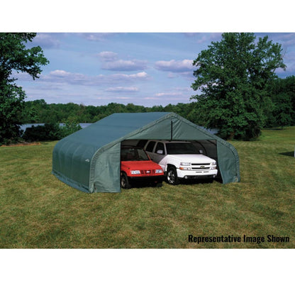 ShelterCoat 22 x 28 Garage With Peak 12.5 Roof - Green